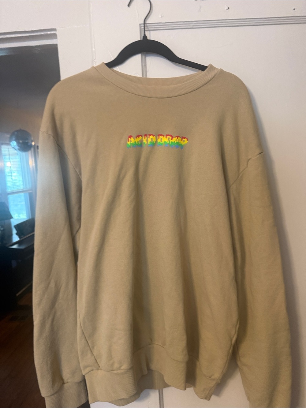 Neutral Beige Flatbush Zombies “Acid Drop” Crewneck Sweatshirt